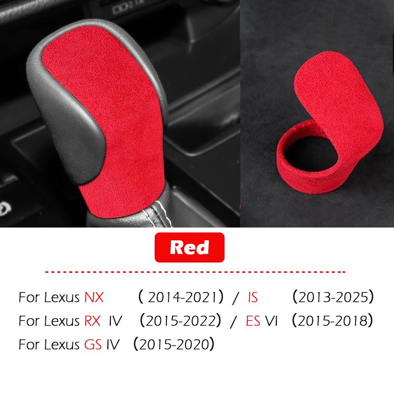 For Lexus NX RX ES IS GS ES UX 300 350 350 450 Suede Leather Car Gear Shift Knob Cover Car Gear Handle Head Inner Accessories