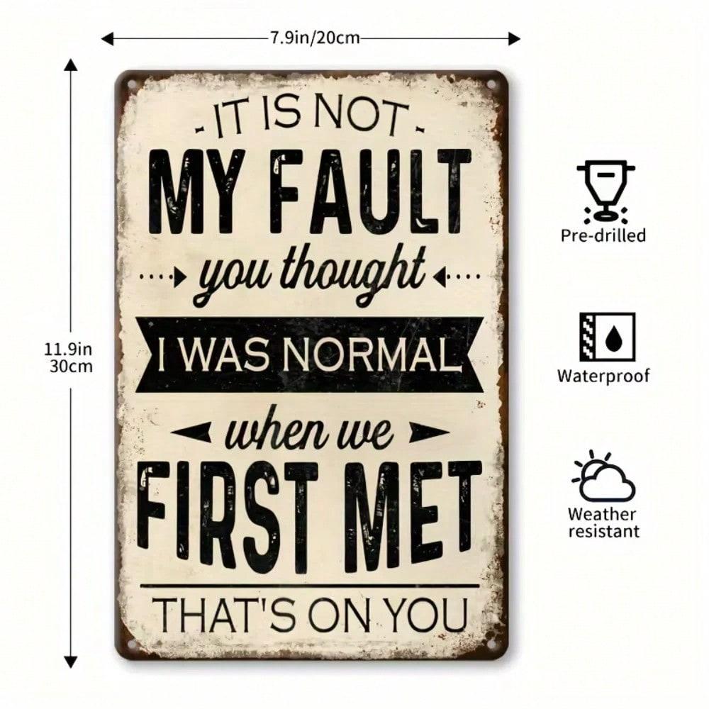Vintage Metal Sign Sarcastic Quote Wall Decor for Home Garage Cafe Gift