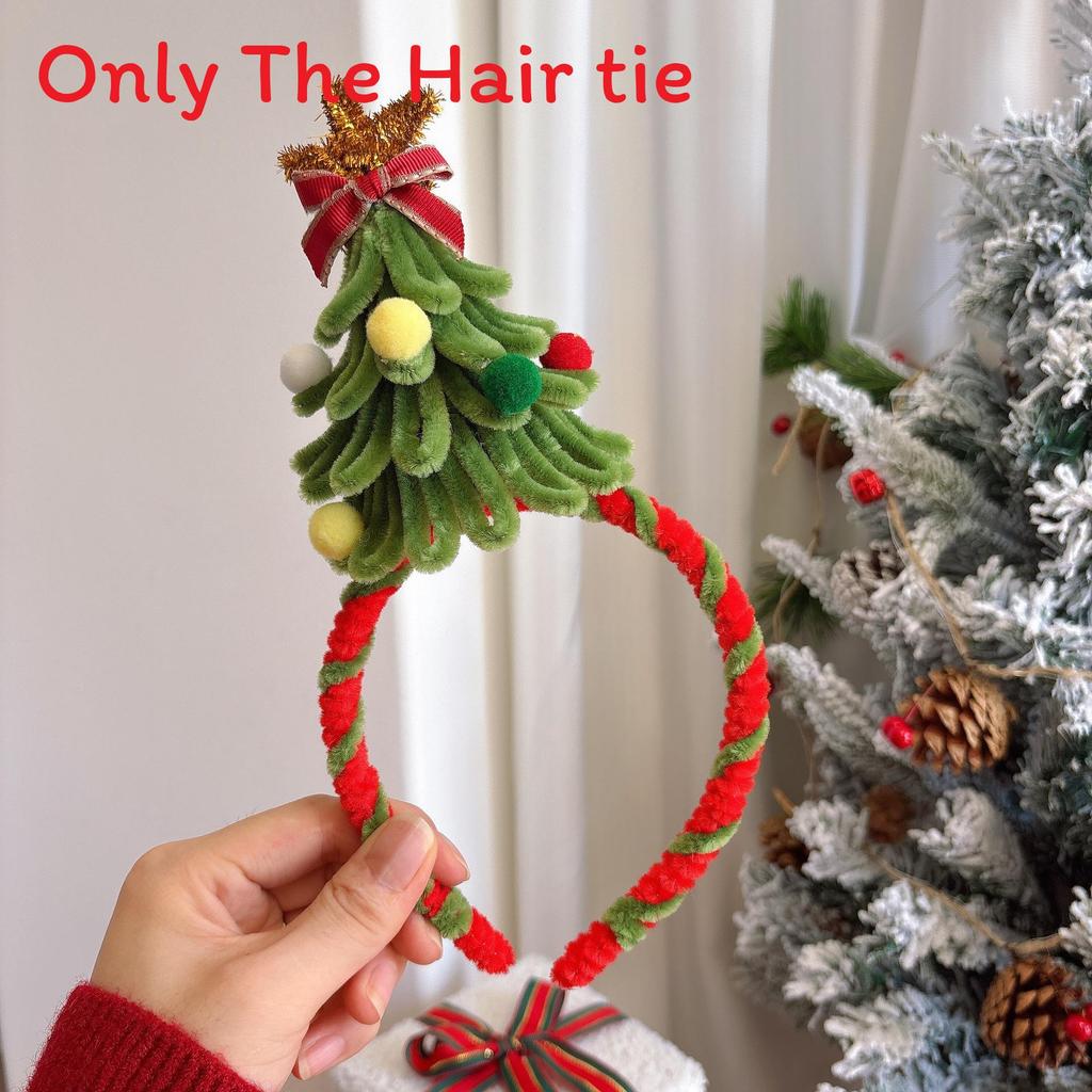 Christmas Elements Headband With Cartoon Reindeer And Snowman For Holiday Celebrations
