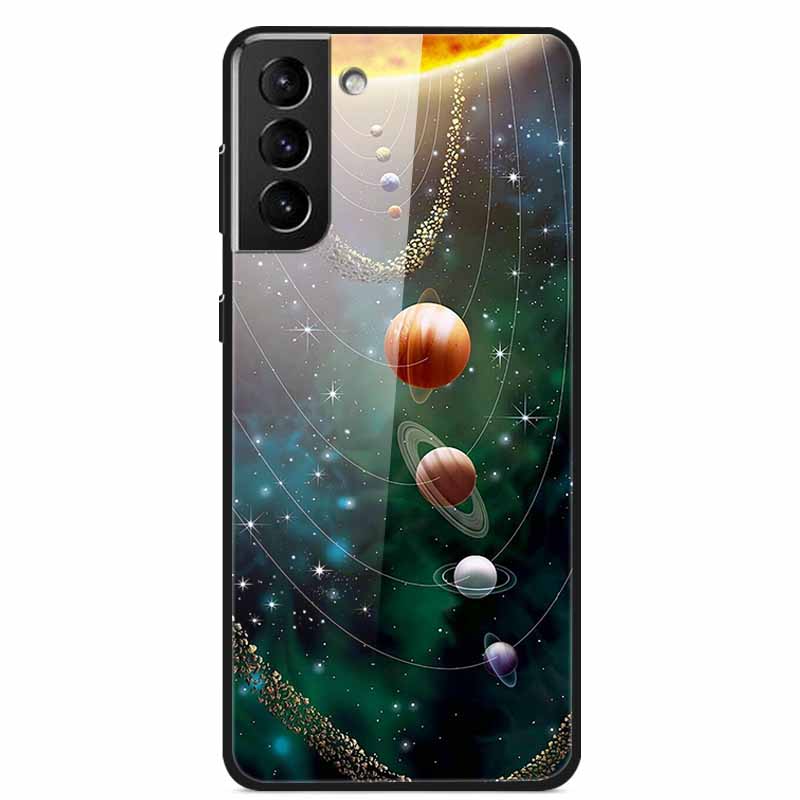 For Samsung S22 5G Cases S22Plus S22Ultra 5G Tempered Glass Hard Back Cover for Samsung Galaxy S22 Plus Case S22Ultra S22+ Cover