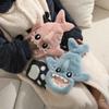 Portable Cute Plush Shark Hot Water Bottle Bag – Detachable Heat Bag, Winter Warm Pain Relief, Pink Blue Reusable Hand Warmer