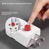 2 Pin Electrical Plug With Red Push Button Switch 10A 250V 2500W Pure Copper Conductive Power Connector Plug