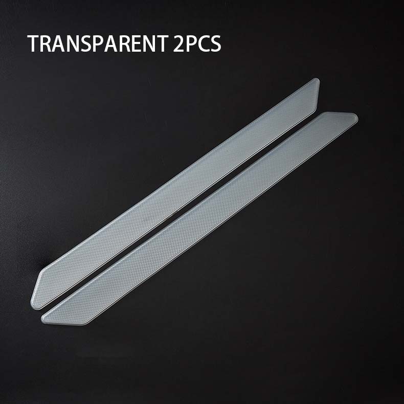 

2/4 шт., автомобильные передние и задние бамперы, защитные полосы от столкновений, автомобильные защитные наклейки от царапин, универсальные черные резиновые наклейки Transparent 2pc