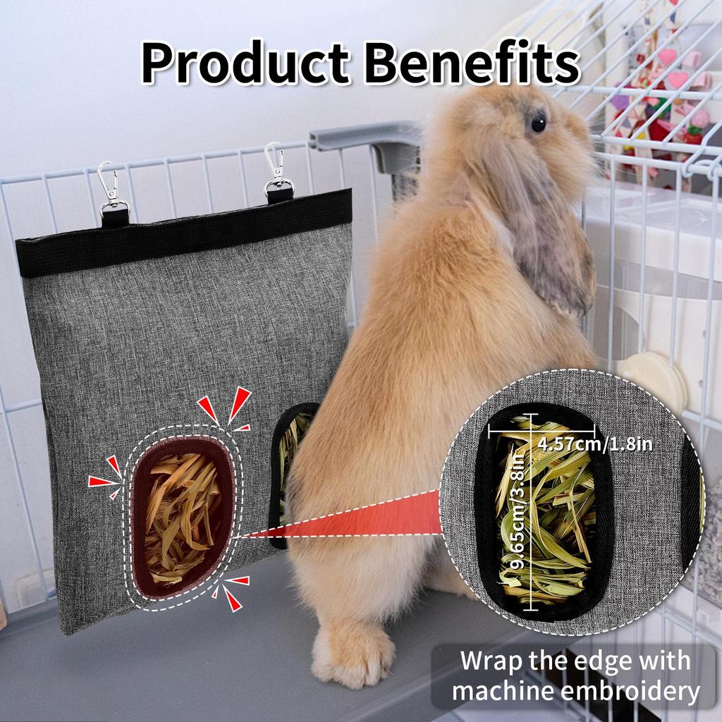 Waterproof Hay Bag for Guinea Pigs, Rabbits, and Hamsters - Custom Small Pet Feeding Bag 