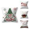 Luxurious Soft Polyester Peach Skin Christmas Cushion Cover With Santa Claus Design