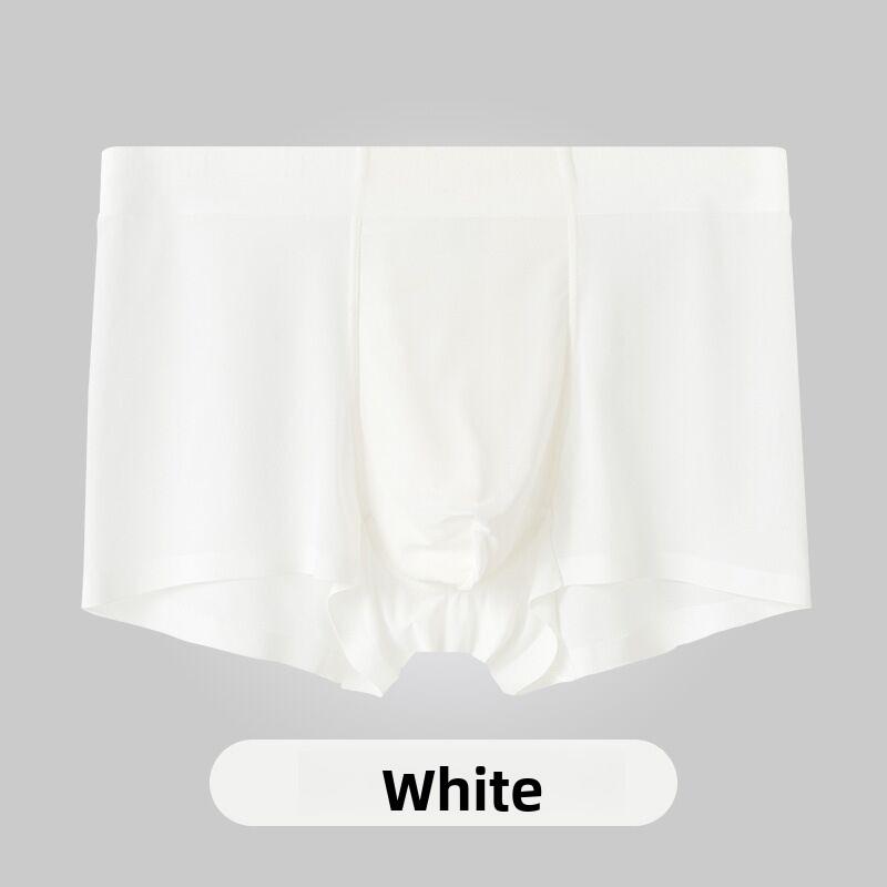 Men's Summer Thin Hollow Antibacterial Mesh Ice Silk No Trace Transparent Flat Angle Underwear