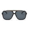 New Fashion Minimalist Ocean Piece Sunshade Sun Glasses Retro Double Beam Pilot Eyeglasses Uv Protection Female
