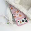 New 2026 Shockproof Phone Case For iPhone 15 16 17 Pro Max Strawberry Print With Strawberry Beaded Wrist Strap Large Window Cove