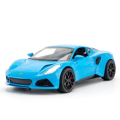 1/24 Lotus Emira Evija Alloy Sports Car Model Diecasts Metal Racing Car Vehicles Model Simulation Sound Light Collection KidsToy