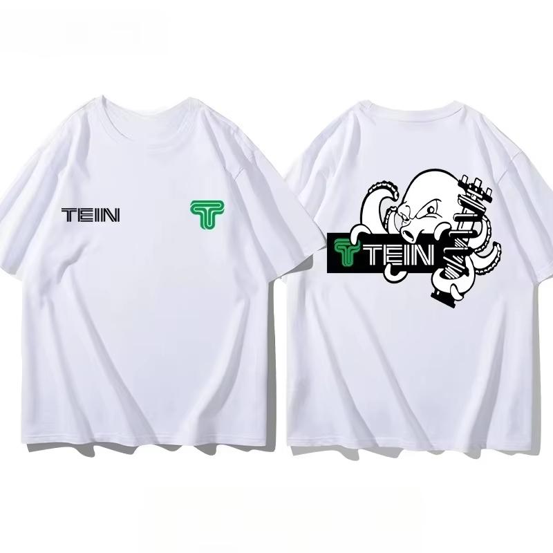2025 Japan TEIN Shock Absorber Modified Car Creative T-shirt Casual Men and Women Motorcycle Club Short Sleeve Cotton Top