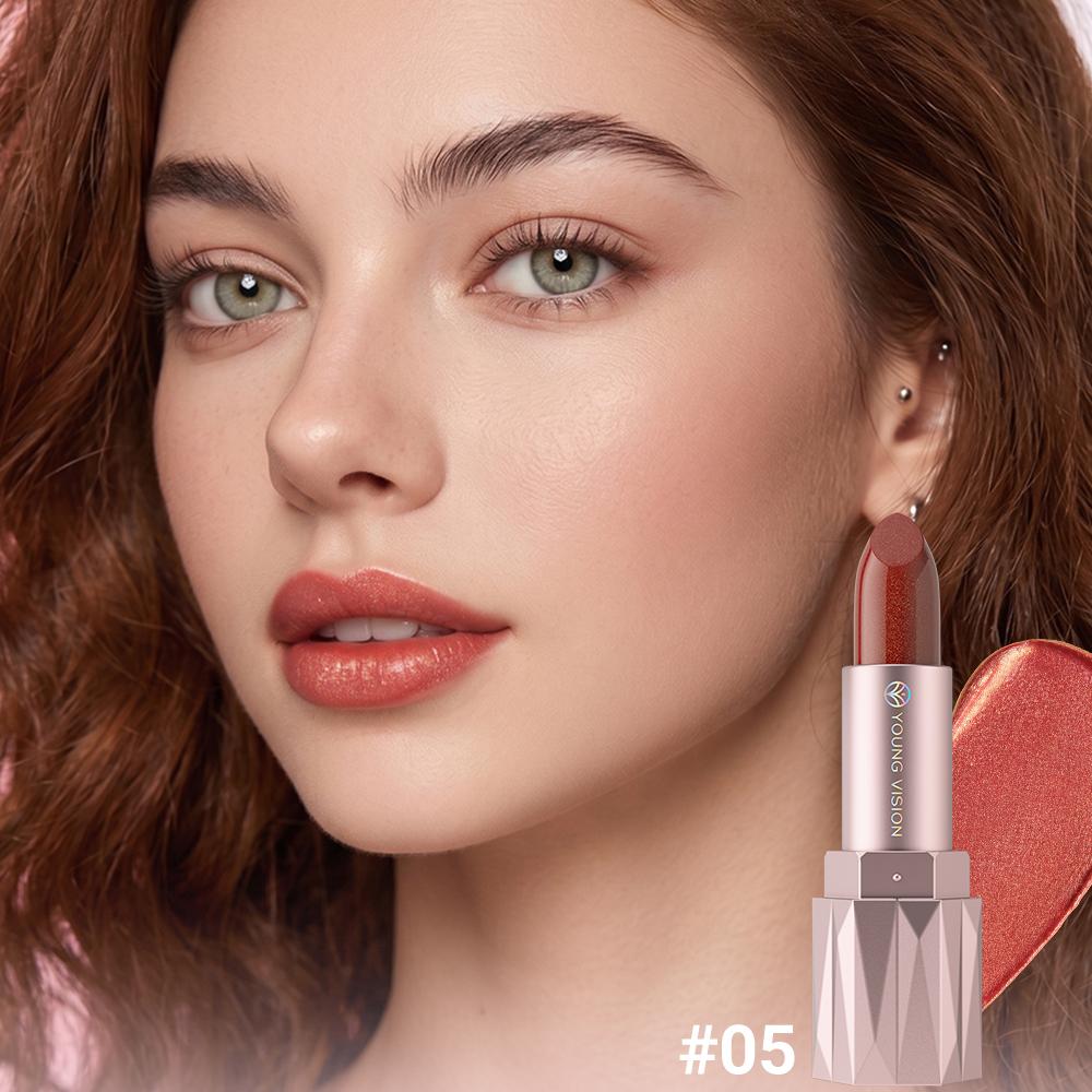 Hydraterende Parelmoer Glans Lippenstift Ultra Fijne Glitters Metallic Roze Lippenstift Lichtgevende Langhoudende Waterdichte Lip Make-up