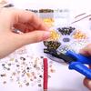 600pcs/Box 6 Styles Brass Tube Crimp Beads Tips Knot Covers Wire Guardians Protectors End Bead for DIY Jewelry Making Supplies