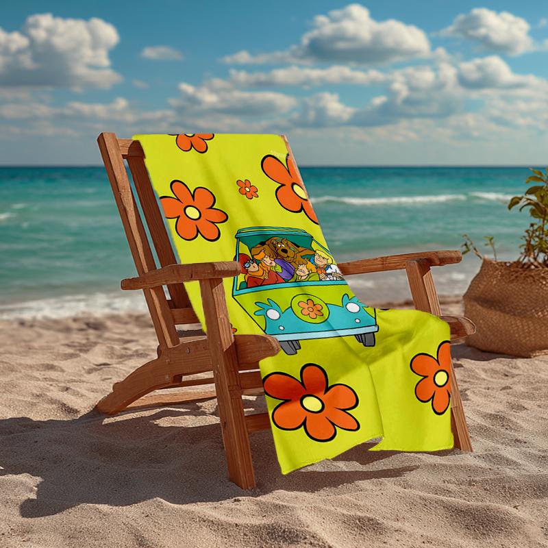 Ultra-Soft Beach Towel with Scooby-Doo Theme,Ideal for Pool - Camping, Diving - Perfect Travel Essential, Vibrant Beach Towel.