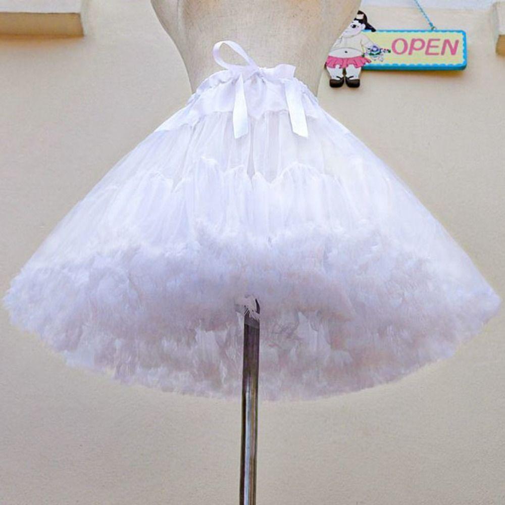 Jupon Lolita Multicouche en Tulle Cosplay Crinoline Jupon de dessous Jupes pour Mariage Fête
