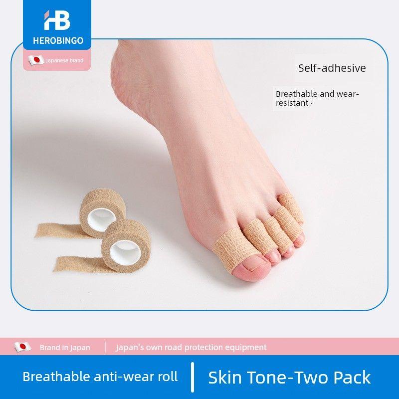 Japanese Brand Toe Protectors, Anti-Callus Patches, Toe Separators, Anti-Pain Toe Protectors, Anti-Chafing Toe Covers for Running and Playing Sports Skin Tone 2 Roll One size