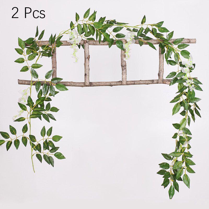 Exquisite 2x Artificial Wisteria Flower Vine Ideal For Elegant Indoor And Outdoor Decoration