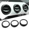 For Ford Mustang 2015+ Center Console AC Air Vent Outlet Cover Trim Carbon Fiber