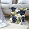 Nordic Green Plant Series Pillow Cover Peach Skin Printed Home Sofa Cushion Cover Pillow
