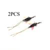 1PC/2PCS Artificial Long-tailed Insect Shape Cat Teasing Stick Replacement Head Pet Toys