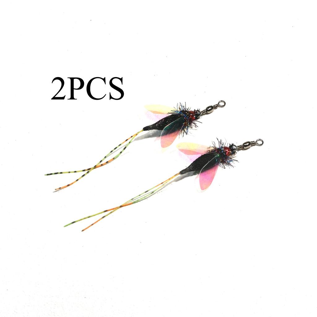 1PC/2PCS Artificial Long-tailed Insect Shape Cat Teasing Stick Replacement Head Pet Toys