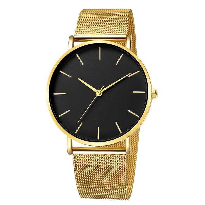 Simple trend fashion thin mesh belt watch men's personality simple scale quartz men's watch