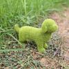 Dog Shape DIY Artificial Grass Animal Resin Eye-catching Garden Turf Grass Animal Office Decor
