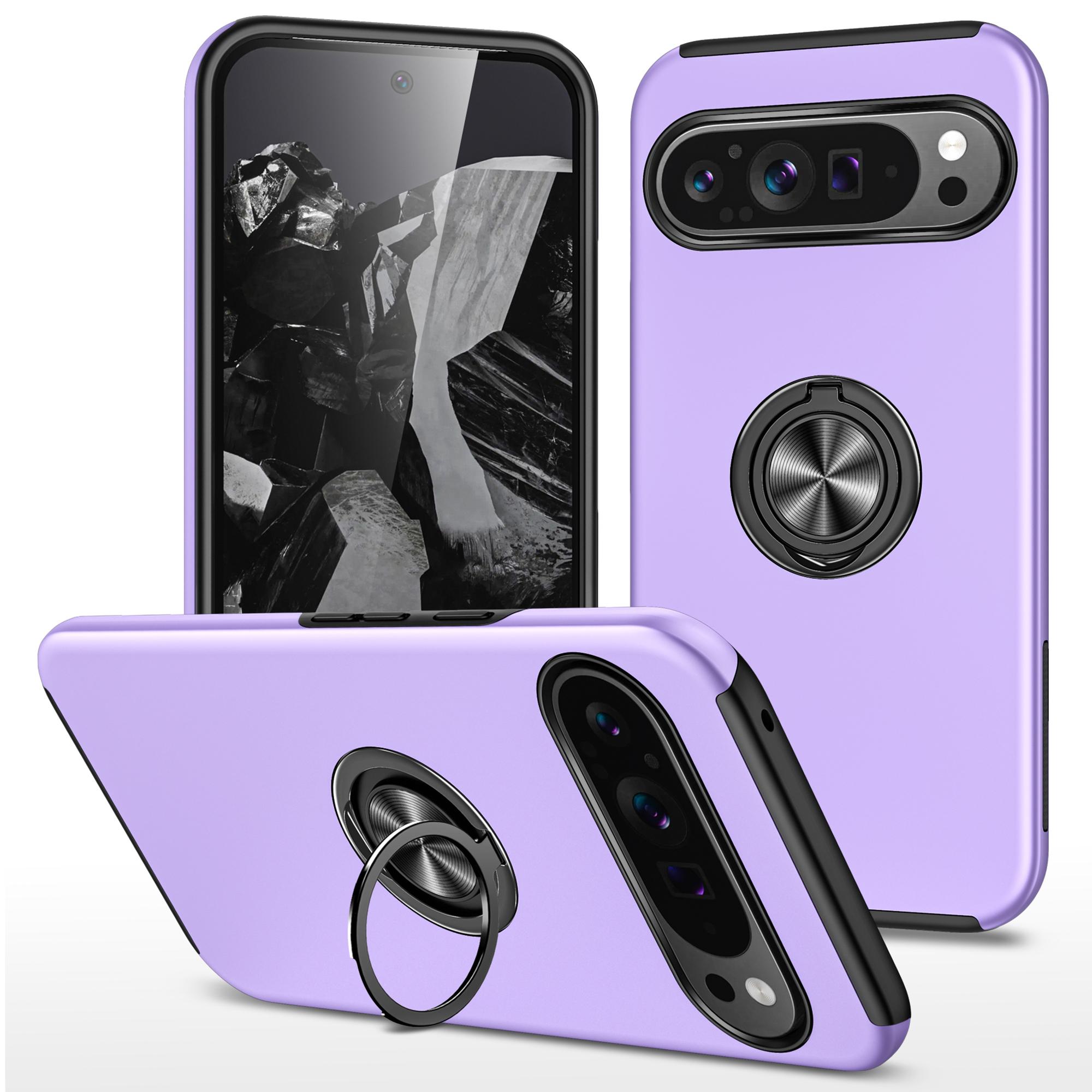 

For Google Pixel 9 Pro XL Back Case Kickstand PC+TPU Shock-Absorbent Phone Cover G