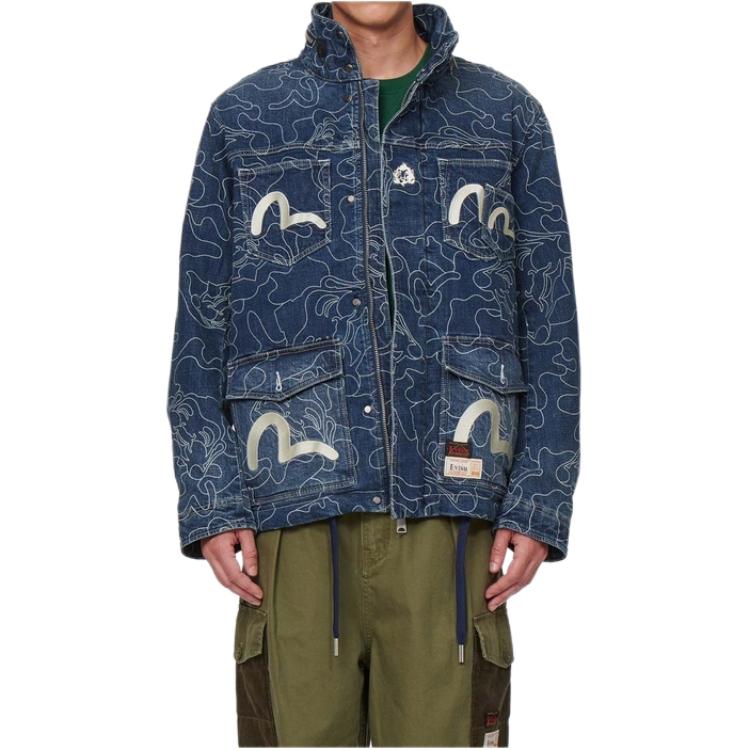 Evisu Camouflage Casual Outdoor Trendy Stand Collar Jacket Men jackets 2EAHTM1DJ201XXDQ