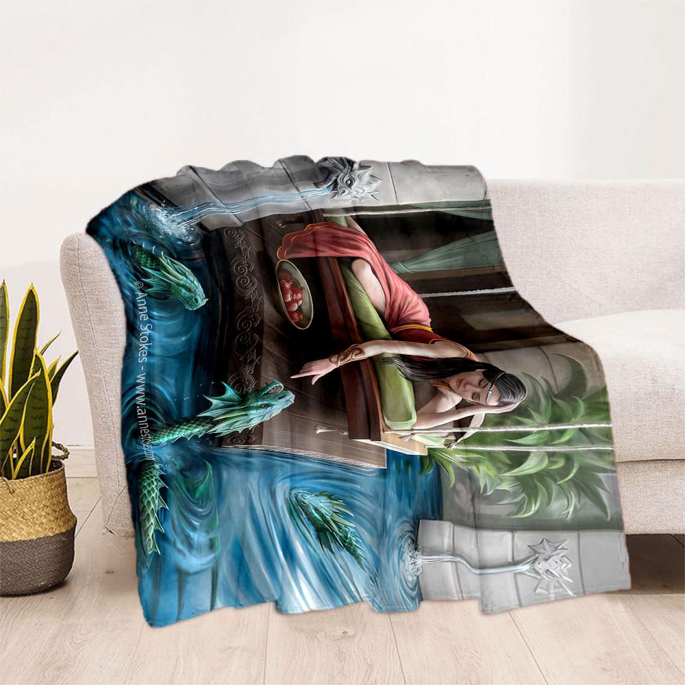Gothic Style Blanket Comfortable Perfect for Bed Picnics Couch Four Seasons Multipurpose Playful Design Birthday Christmas Gift Blanket