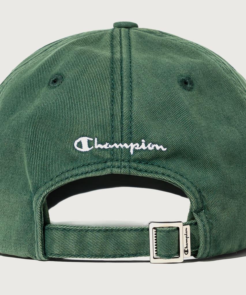 CHAMPION Big C Logo Washed Ball Cap Dark Green