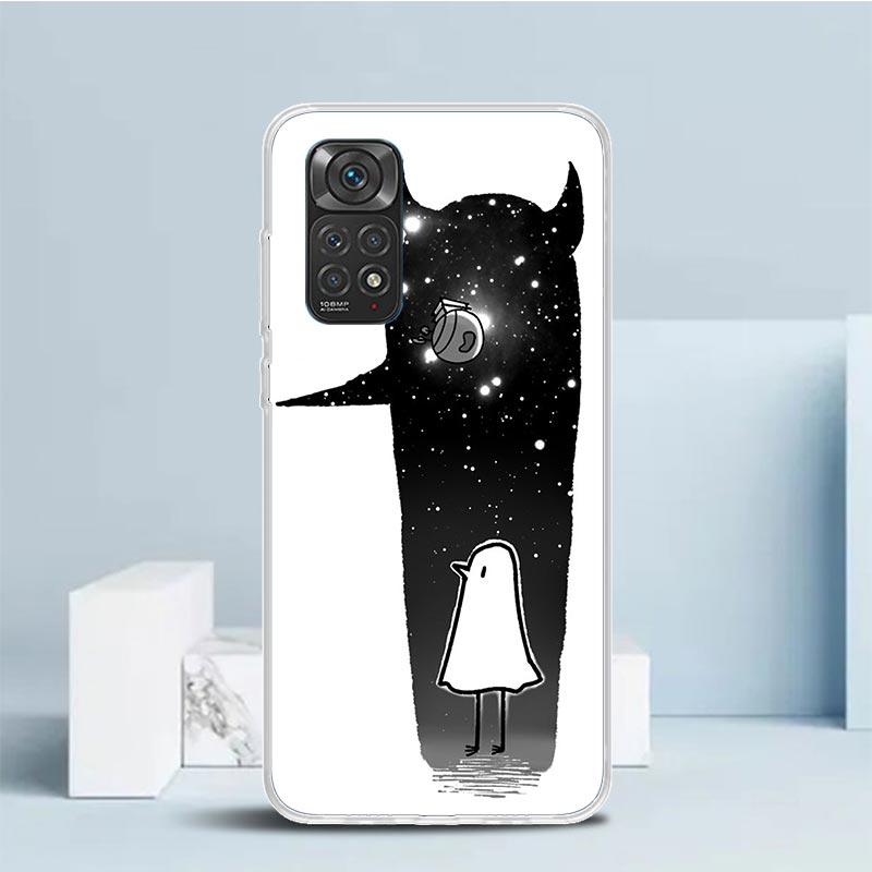 Oyasumi Punpun Silicon Call Phone Case For Xiaomi Redmi Note 14 13 12 12S 11 Pro Plus 11S 10 10S 11T 11E 4G 5G Soft Cover Redmi