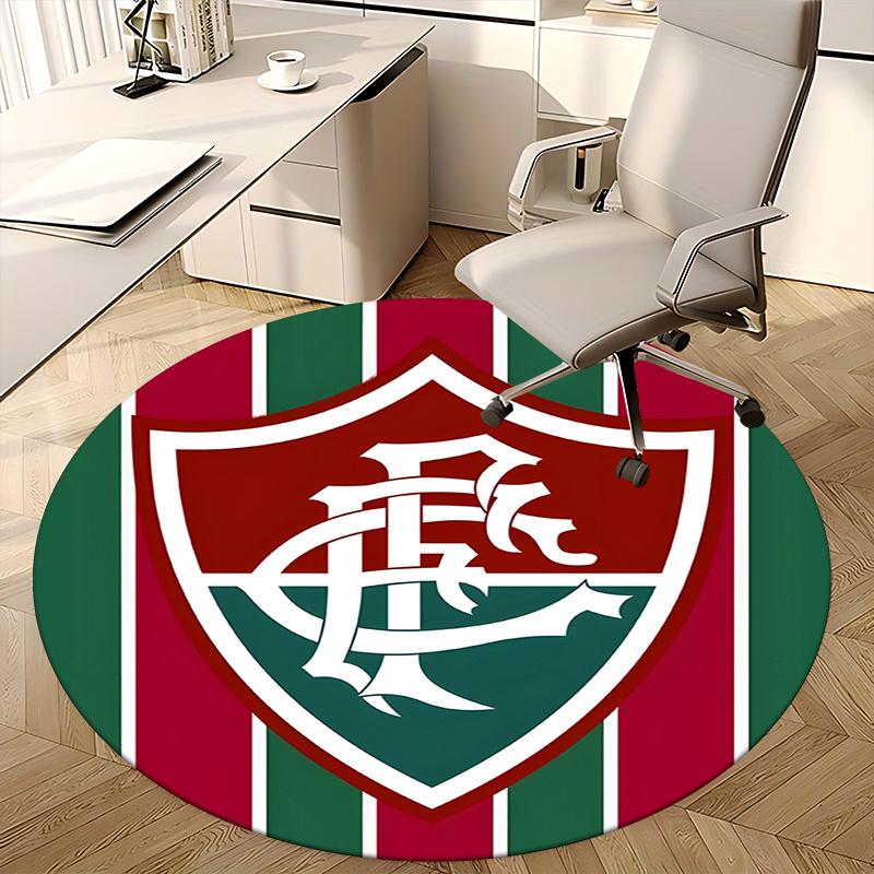 Flamengo,Badge Chair mat Round Rug Office carpet, Machine Washable, Non slip, Suitable for Living Rooms, Bedrooms