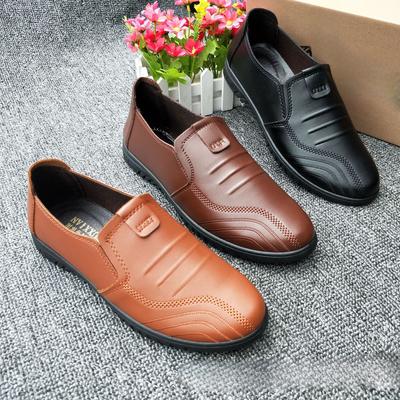 Men's Casual Single Shoes, Soft Soled Leather Shoes