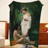 Artist W-William A-Adolphe B-Bouguereau Throw Flannel Throw Blanket, Lightweight Cozy, Durable Washable cute Cool