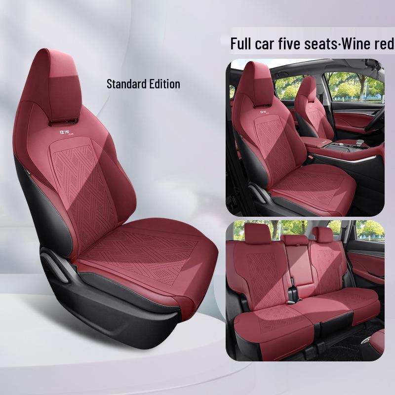 Suede Saddle Cushion: Ventilated Half-Wrap Seat Cover for Changan CS75 Plus