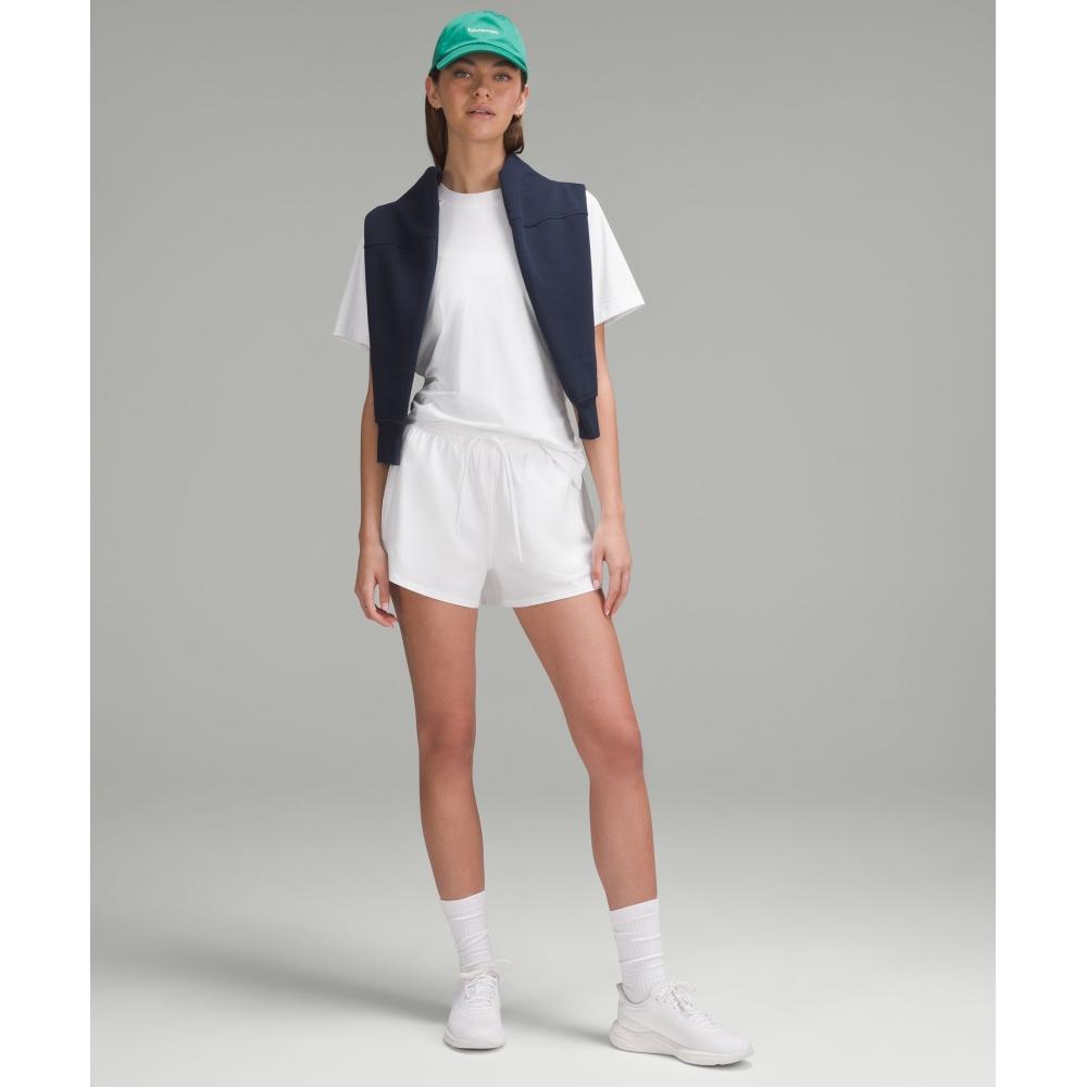 Lululemon Lightweight High Rise Relaxed Short 3   Long Liner White White