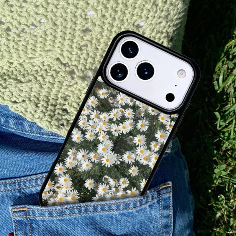 Daisy White Yellow Flower Phone Case Cover for IPhone 11 12 13 14 15 16e 17 Pro Max Coque for IPhone 17 Air