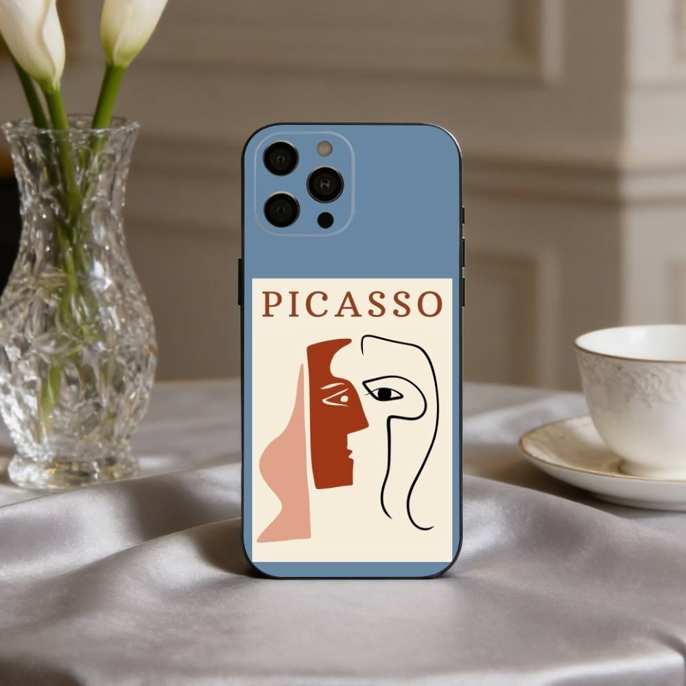 P-Picasso A-Abstract P-Painting A-Art Phone Case For iPhone 17pro,16,15,14,13,12,11 Plus,Pro Max,XS,Soft Silicone Black Cover iPhone15