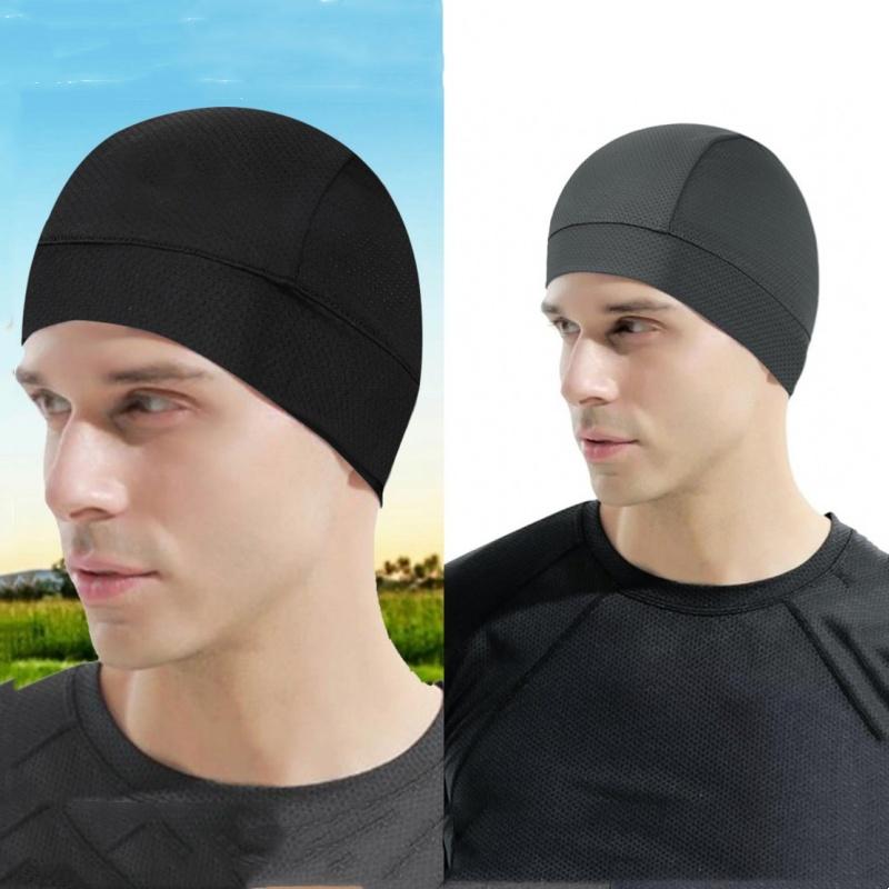 Summer Quick Dry Breathable Mesh Skull Beanie Cap Unisex Hiking Running Sport Cap Cycling Under Helmet Liner Sweat Absorbent Hat