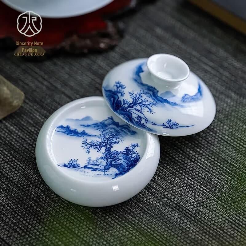 Jingdezhen Blue & White Ceramic Teapot Lid Holder