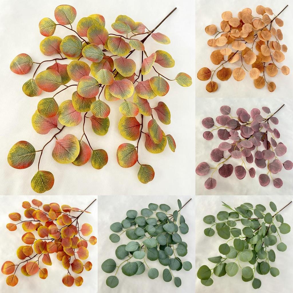 Painted Oil Artificial Leaves Wedding Props Decorate Realistic Foliage