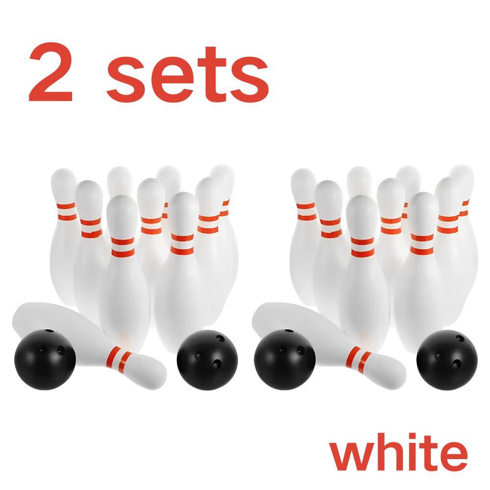 2 Sets Plastic Colorful/White Bowling Set Suitable For Parties Entertainment Indoor Outdoor Sports Leisure Student Gifts YMY