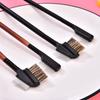 1Pcs Stainless Steel Eyebrow Comb Wood Handle Double-Sided Dual Purpose Makeup Brush Eyelash Comb with Cover Cosmetic Tools