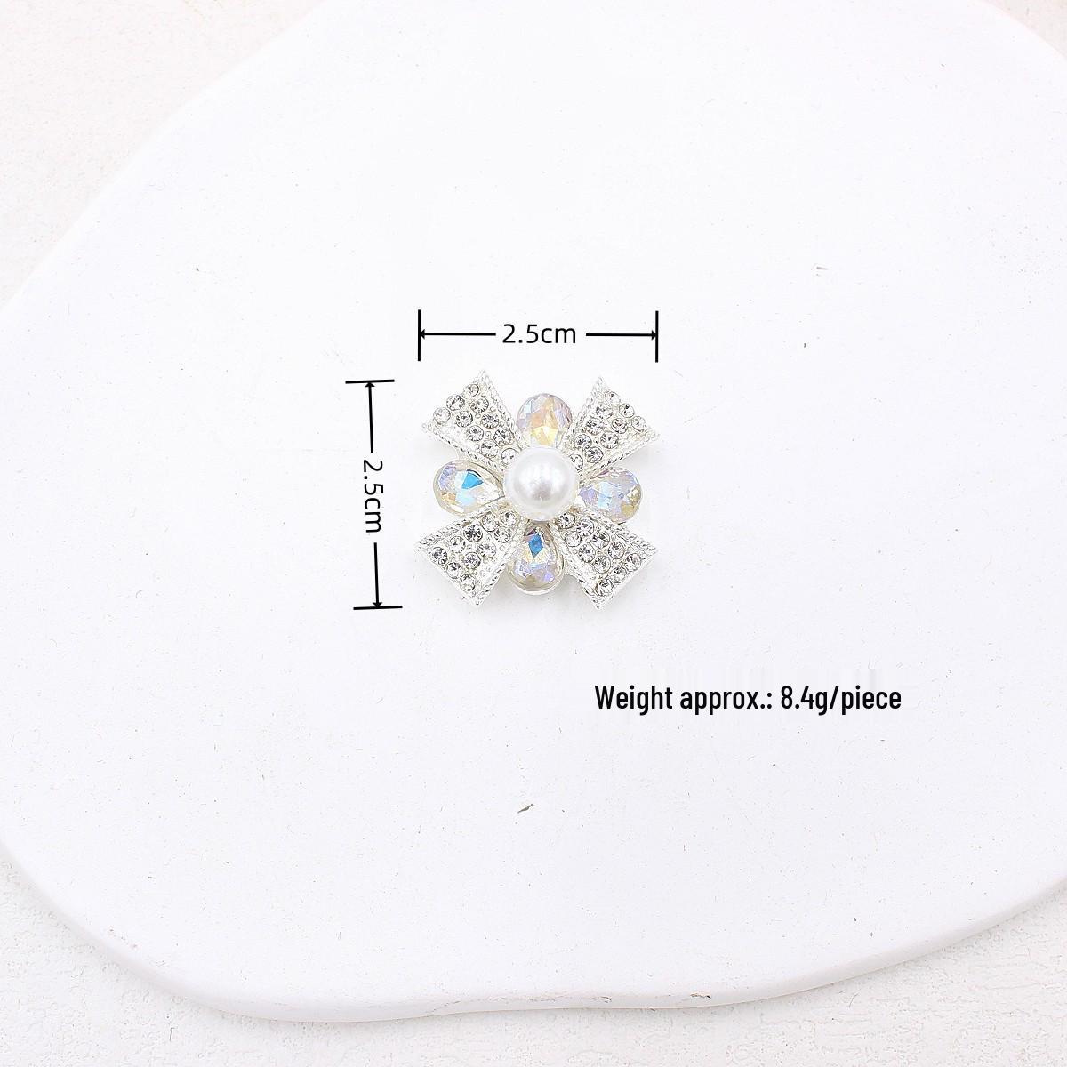 

Pearl Diamond-Base Teardrop DIY Electroplated Alloy Pendant Rhinestone Fashion Jewelry Accessory TA425