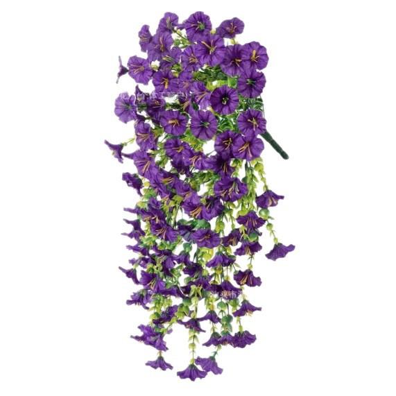 Wall Hanging Artificial Morning Glory Vine Eucalyptus Fake Flower Garden Ornament