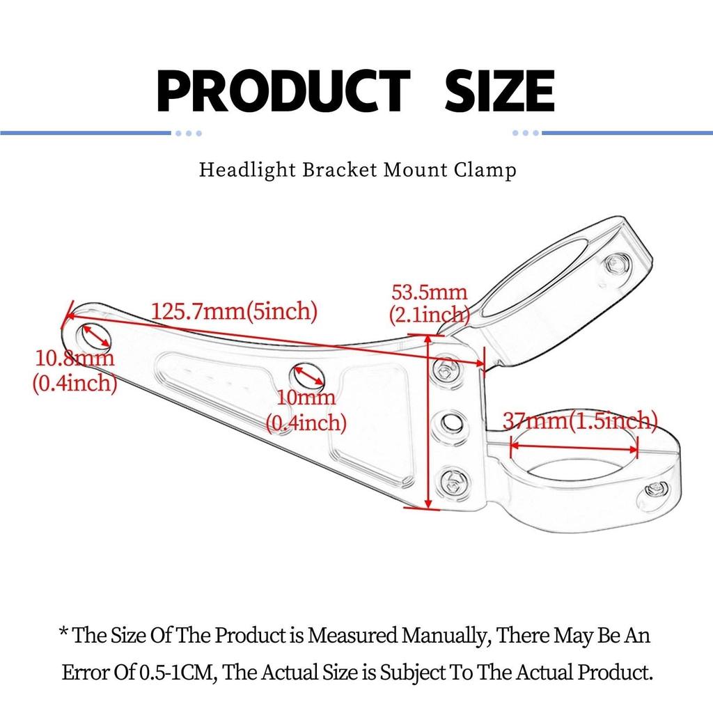 Headlight Bracket 33mm-58mm Headlight Bracket Mount Clamp Fork 54 49 45 41 37mm Motorcycle
