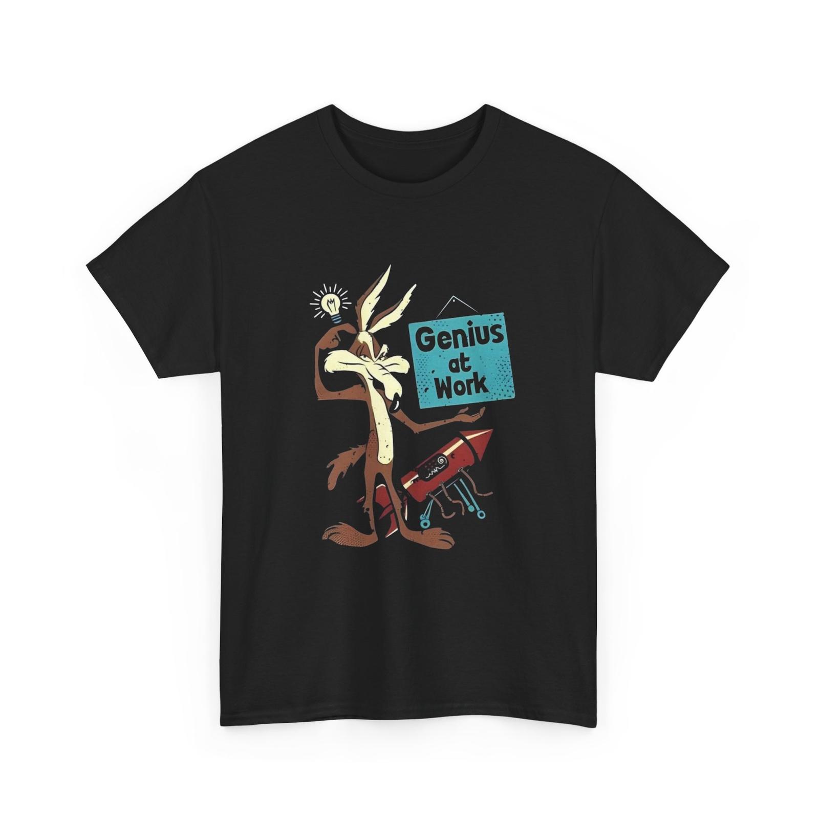 Wile E Coyote Genius at Work Tee Looney Tunes Shirt Funny Cartoon Tee Acme Co XXXXL