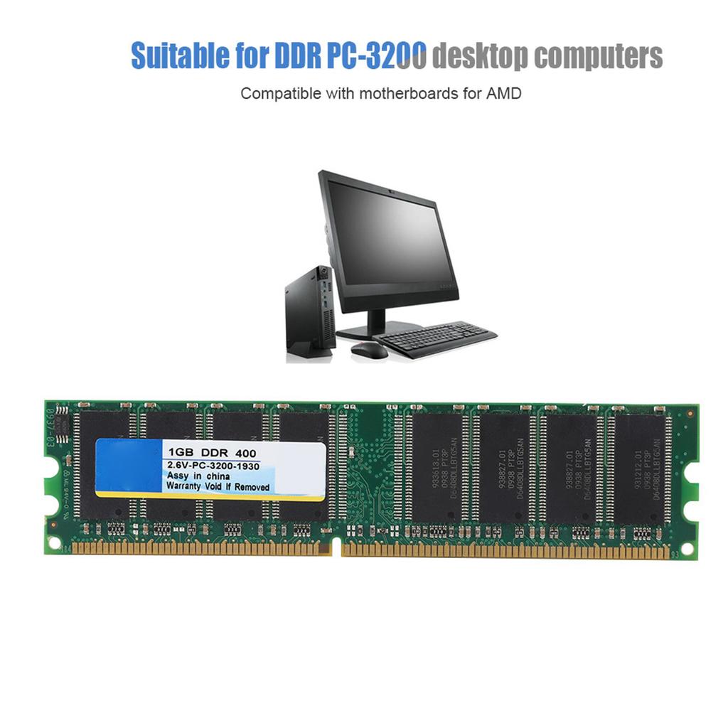 1G DDR 400MHz PC3200 184Pin Desktop Computer Memory RAM Special for AMD 2.6V
