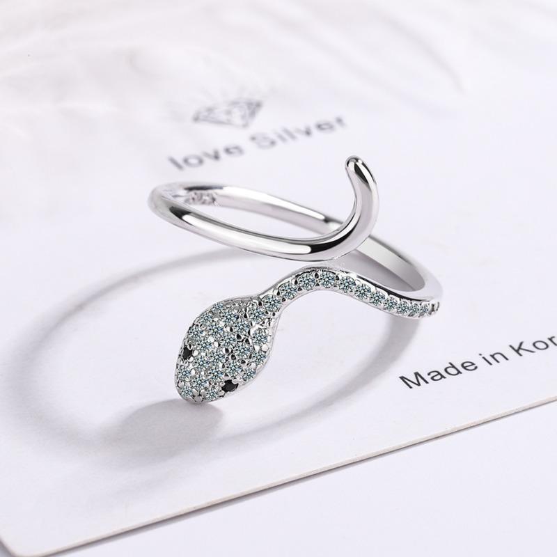 BELLA BOX Classic Open Snake Rings For Women Wedding Engagement Jewelry Female Gifts