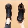 Women's Winter Warm Platform Ankle Boots Zipper Snow Booties with Faux Fur Lined Comfortable Plush Lined Walking Short Boots Shoes